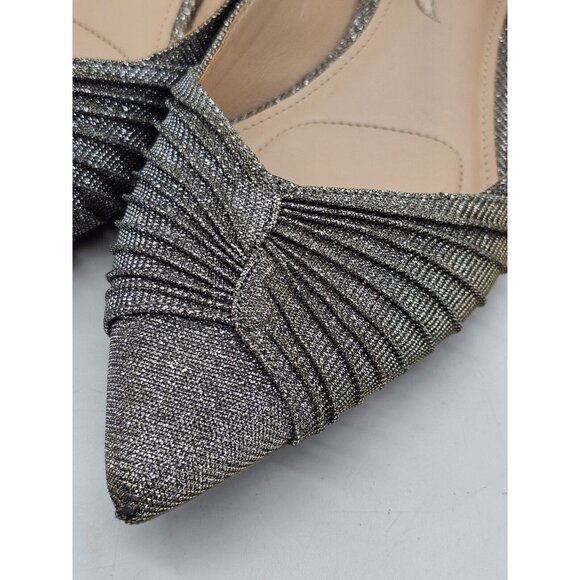 Nina Silver Gold Shimmer Pointed Toe Flats Dressy Glam Women's Size 9M - Picture 10 of 10